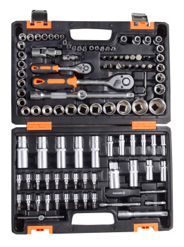 Набор инструментов, 1/2", 1/4", CrV, в кейсе 108 предметов Вихрь